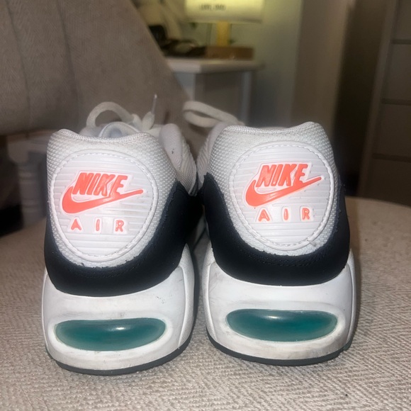 Nike Air Max White and Black with Teal and Orange Accents - Picture 2 of 8